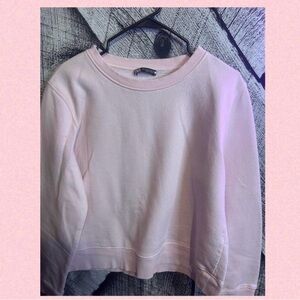 Light Pink Zara Crewneck Cropped Sweatshirt